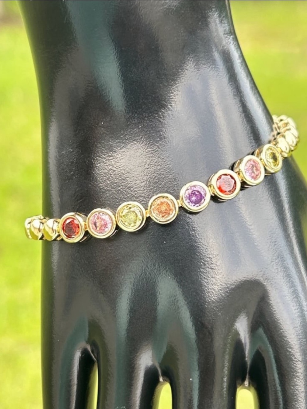 New multicolored gold bracelet w/ extender
